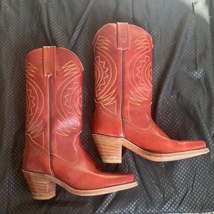 Frye Red Cowboy boots 7 1/2B